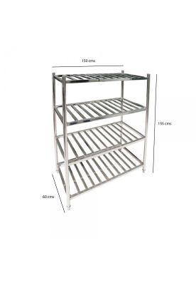 Imagen 2 del producto ESTANTERIA ACERO INOX TIPO REJILLA DE 150 x 60 x 155 cms.