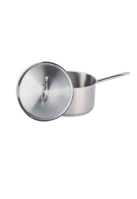 CAZO ALTO ACERO. INOX C/TAPA Y FONDO DIFUSOR 8 lts