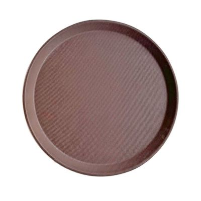 BANDEJA DE GARZON REDONDA ANTIDESLIZANTE 46CM CAFÉ