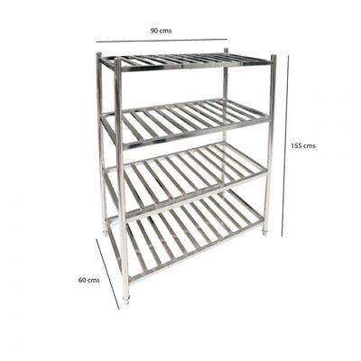 Imagen 2 del producto ESTANTERIA ACERO INOX TIPO REJILLA DE 90 x 60 x 155 cms