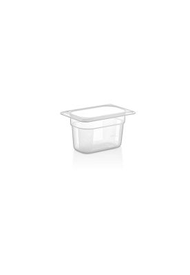 CONTENEDOR POLICARBONATO TRANSPARENTE 1/9x10 cms