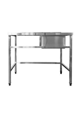 LAVADERO MURAL 1 TAZA SECADOR IZQUIERDO ACERO INOXIDABLE 140 X 60 CM