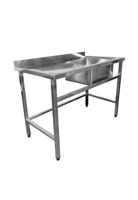 Imagen 2 del producto LAVADERO MURAL 1 TAZA SECADOR IZQUIERDO ACERO INOXIDABLE 140 X 60 CM