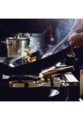 Imagen 2 del producto WOK DISCO HIERRO NEGRO GRUESO 47 CM