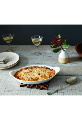 Imagen 2 del producto Set De 2 Plato Oval Con Orejas Porcelana 17 Cm.