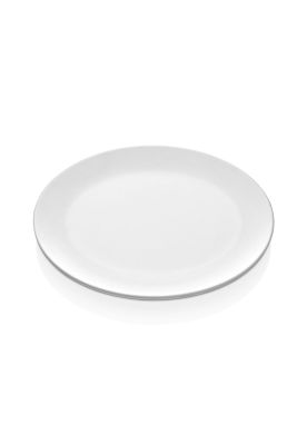 Imagen 2 del producto SET DE 6 PLATOS DE MELAMINA REDONDO SIN BORDE BLANCO 25 CM - CLASICA