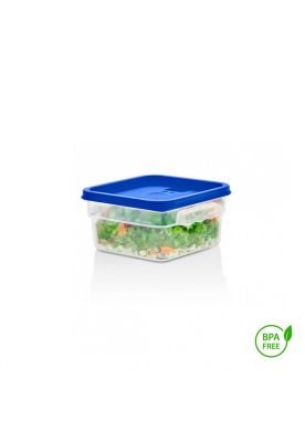 Imagen 2 del producto RECIPIENTE CUADRADO POLIPROPILENO 1.9 LTS CON TAPA AZUL