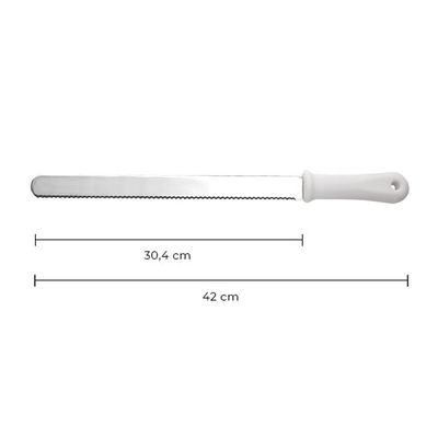 Imagen 2 del producto ESPATULA FILO DENTADO BLANCO HOJA 30,4 CMS.