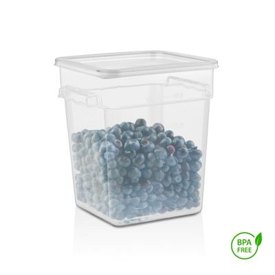Imagen 2 del producto RECIPIENTE CUADRADO POLIPROPILENO 17.2 LITROS CON TAPA TRANSPARENTE