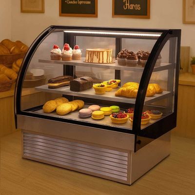 Imagen 2 del producto VITRINA PASTELERA CURVA LINEA MARKET 1200X700X1200 NORKALT