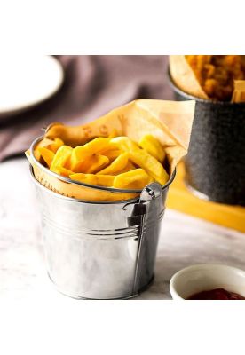 Imagen 2 del producto CUBETA DISPLAY REDONDO C/ DISEÑO Y ASA 10.5 x 9 CM.