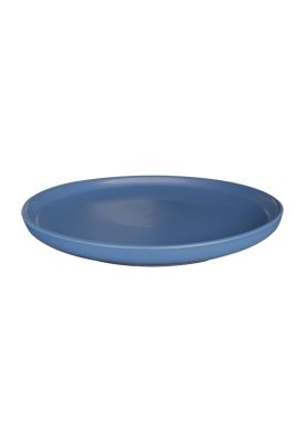 SET DE 4 PLATO PRINCIPAL CERAMICA RUSTICA 27 CM AZUL LINEA O