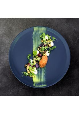 Imagen 2 del producto SET DE 4 PLATO PRINCIPAL CERAMICA RUSTICA 27 CM AZUL LINEA O