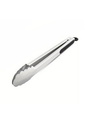 PINZA DE ACERO INOXIDABLE 30CM MANGO SILICONA