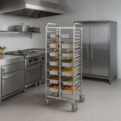 Imagen 2 del producto CARRO BANDEJERO DOBLE GN 1/1