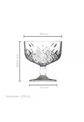 Imagen 2 del producto SET DE DE 6 COPAS DE HELADO 280 ML LINEA TIMELLES