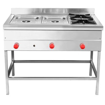 BAÑO MARIA 2 DEPÓSITOS + 2 QUEMADORES GLP VOLTER