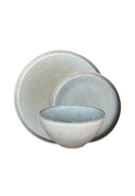 Set Vajilla 18 Piezas Cerámica Gris Linea Oslo - A