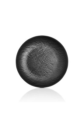 PLATO MELAMINA NEGRA 26 CM LINEA TILDA