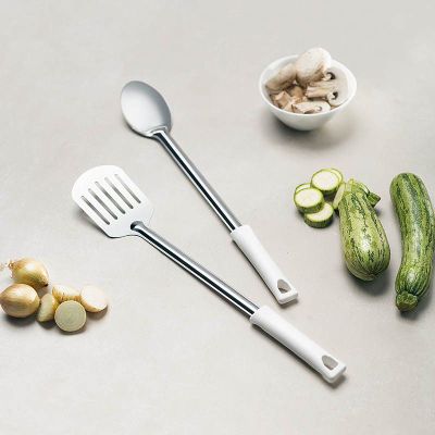 Imagen 2 del producto ESPATULA ACERO INOX 31CM MANGO BLANCO