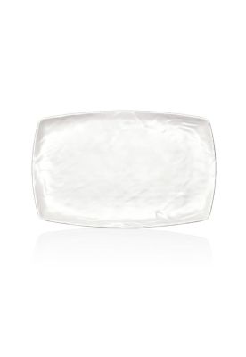 PLATO MELAMINA RECTANGULAR BLANCO 23.5 X 37 CM LINEA CARRE