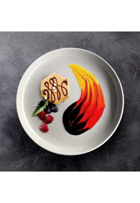 Imagen 2 del producto SET DE 4 PLATO PRINCIPAL CERAMICA RUSTICA 27 CM GRIS LÍNEA O