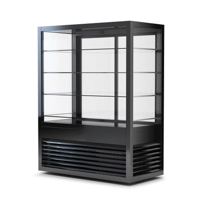 VITRINA VERTICAL REFRIGERADA NEGRA LED 800 LTS NORKALT