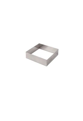 MOLDE CUADRADO ACERO INOX 10 x 10 x 4 cm