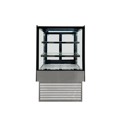 VITRINA PASTELERA RECTANGULAR PLATEADA LÍNEA MARKET 700 X 700 X 1200 MM NORKALT