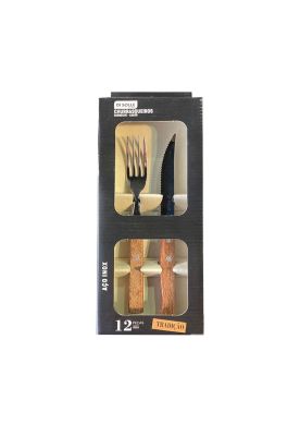 SET DE 6 CUCHILLOS Y 6 TENEDORES ASADO TRADICIONAL