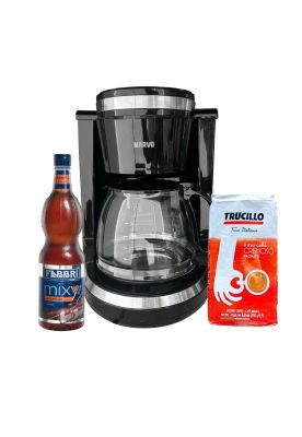Cafetera 12 tazas + Café Trucillo 250 g + Mixy caramelo