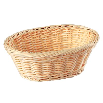 PANERA RATTAN PP HEAVY DUTY OVALADA BEIGE18X13X7 CM