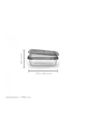 Imagen 2 del producto Tupper Rectangular Vidrio 800 Cc