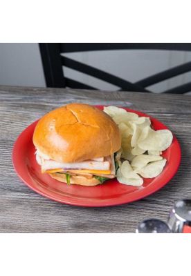 Imagen 2 del producto SET DE 3 PLATO MELAMINA ROJO 23 CM