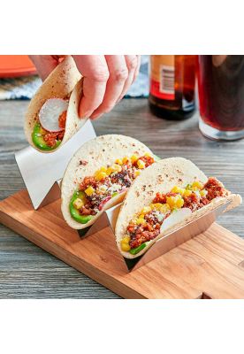 Imagen 2 del producto PORTA TACO BRILLO SATINADO 2 A 3 TACOS