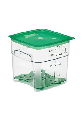 Imagen 2 del producto RECIP. GRAD CUADRAD POLICARB 4 LTS. CN TAPA VERDE Y DRENAJE