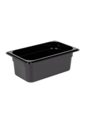 CONTENEDOR POLICARBONATO NEGRO 1/4x10 cm