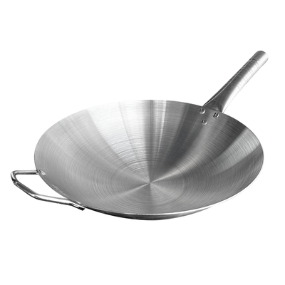 Imagen 1 del producto WOK ACERO INOX CON MANGO Y AZA 40 CM