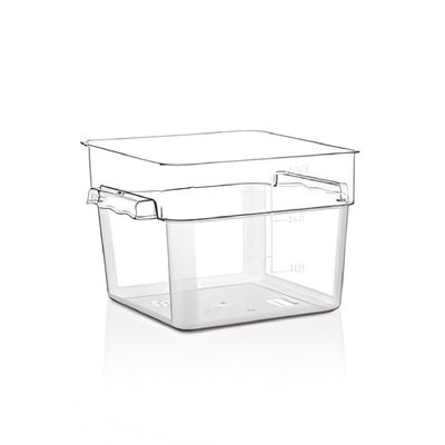 RECIPIENTE POLICARBONATO CUADRADO 5.7 LITROS SIN TAPA