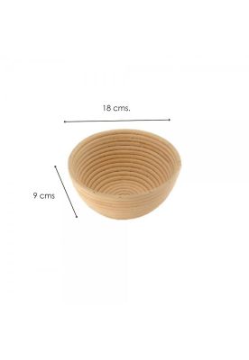 Imagen 2 del producto Cesta Fermentadora/Bannetton De Pan Redonda Rattan 18 X 9 Cm