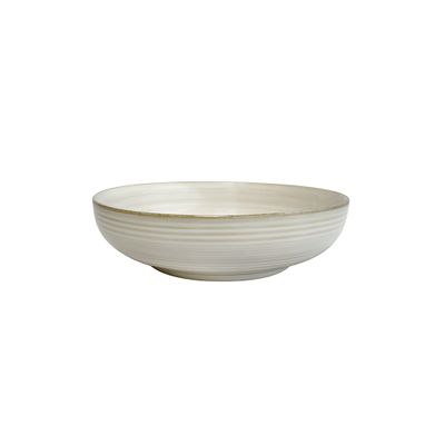 Set De 6 Bowl Redondo Cerámica Beige 17.5X5 Cm