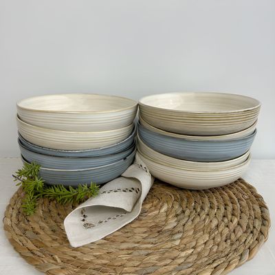 Imagen 2 del producto Set De 6 Bowl Redondo Cerámica Beige 17.5X5 Cm