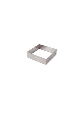 MOLDE CUADRADO ACERO INOX 6 x 6 x 4 cm