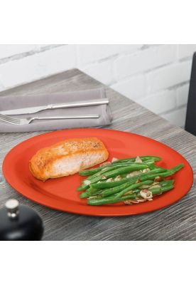 Imagen 2 del producto SET 4 PLATO OVALADO MELAMINA NARANJO 30 x 23 cm