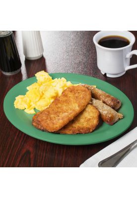 Imagen 2 del producto PLATO OVALADO MELAMINA VERDE 30 x 23 cm