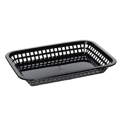 CANASTO POLIETILENO NEGRO RECTANGULAR 30X21X3.5 CM