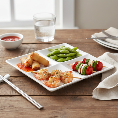 Imagen 2 del producto SET DE 3 FUENTES 4 COMPARTIMIENTOS 20CM