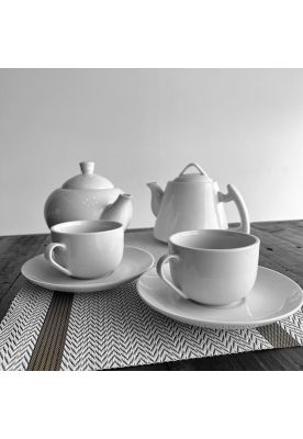 Imagen 2 del producto SET 6 DE TAZA Y PLATO  DE TE  PORCELANA 220cc PADUA