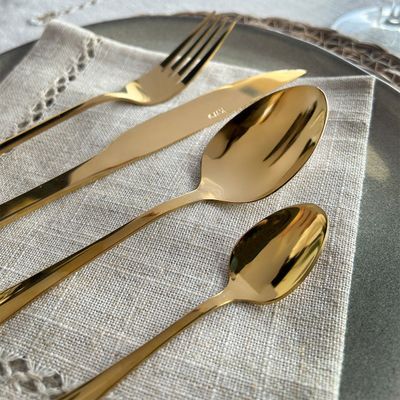 Imagen 2 del producto SET DE CUBIERTOS 24 PIEZAS CAPRI COLOR DORADO