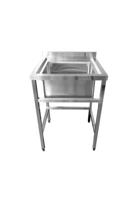 LAVADERO MURAL 1 TAZA ACERO INOX 60X60X85 CM